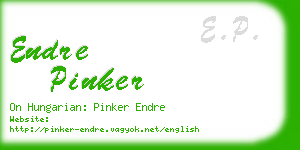 endre pinker business card